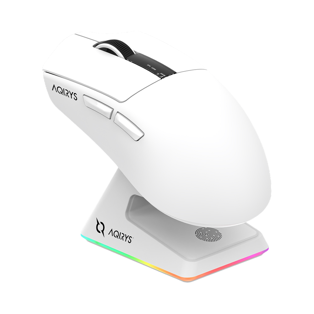 AQIRYS Myszka Dual Mode: Wirelles+Wired ZEPHYR white