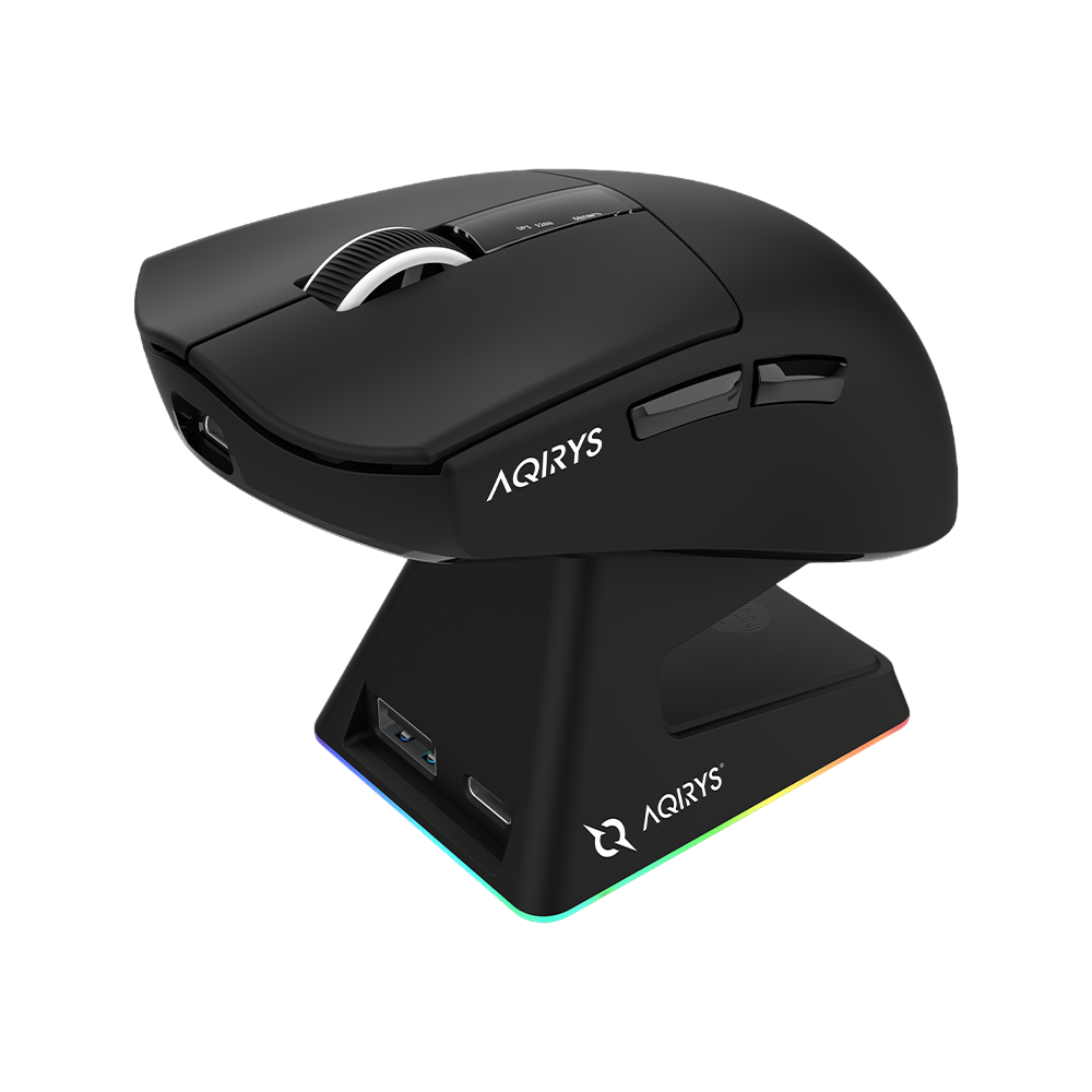 AQIRYS Myszka Dual Mode: Wirelles+Wired ZEPHYR black