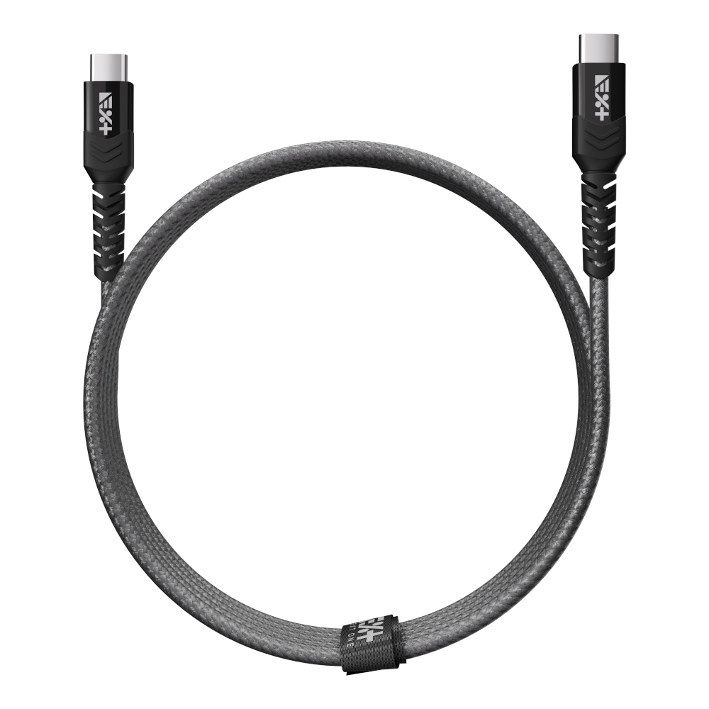 NEXT ONE Kabel Braided USB-C / USB-C 1,2 m space gray