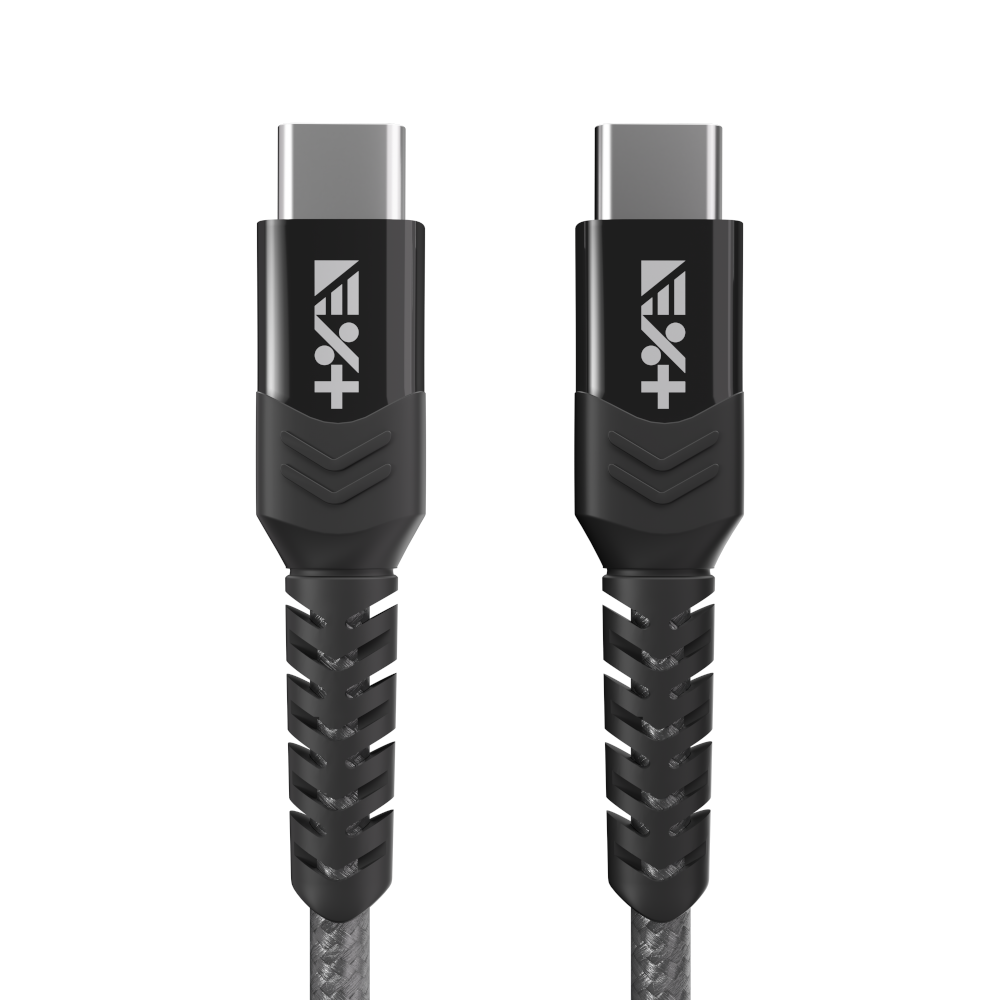 NEXT ONE Kabel Braided USB-C / USB-C 1,2 m space gray