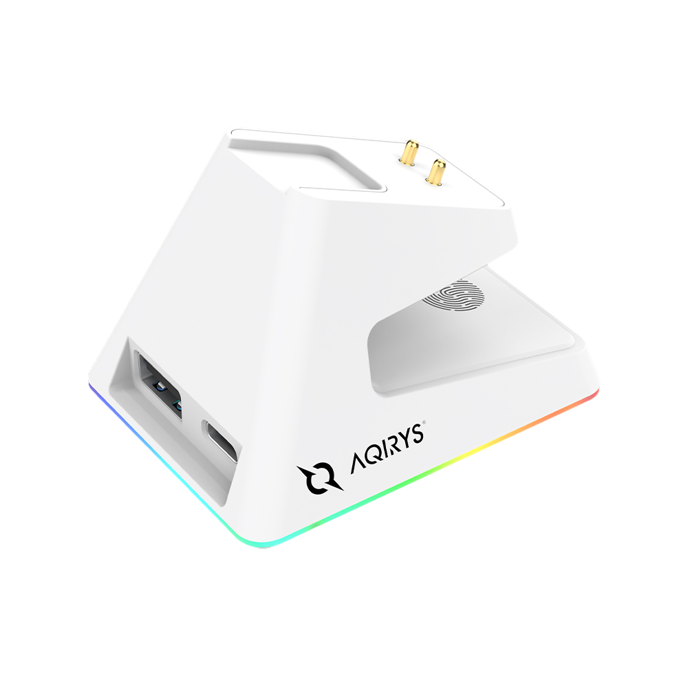 AQIRYS Myszka Dual Mode: Wirelles+Wired ZEPHYR white