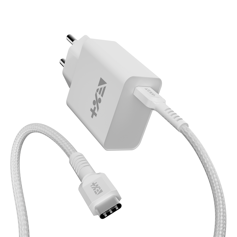 NEXT ONE Ładowarka sieciowa 20W PD 1xUSB-C z kablem USB-C white