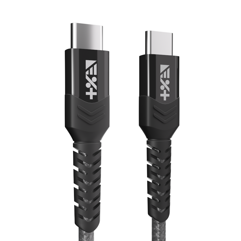 NEXT ONE Kabel Braided USB-C / USB-C 1,2 m space gray