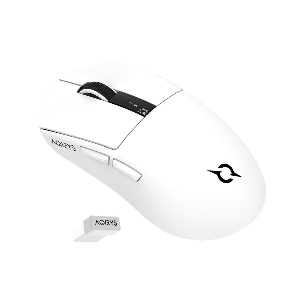 AQIRYS Myszka Dual Mode: Wirelles+Wired ZEPHYR white