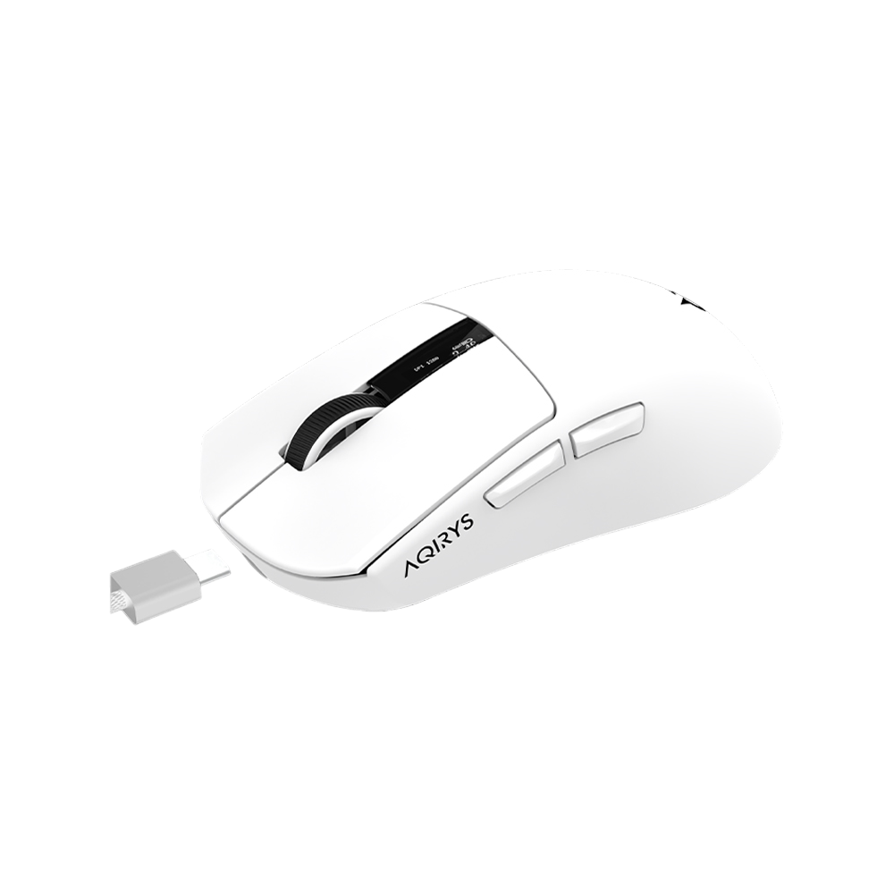 AQIRYS Myszka Dual Mode: Wirelles+Wired ZEPHYR white