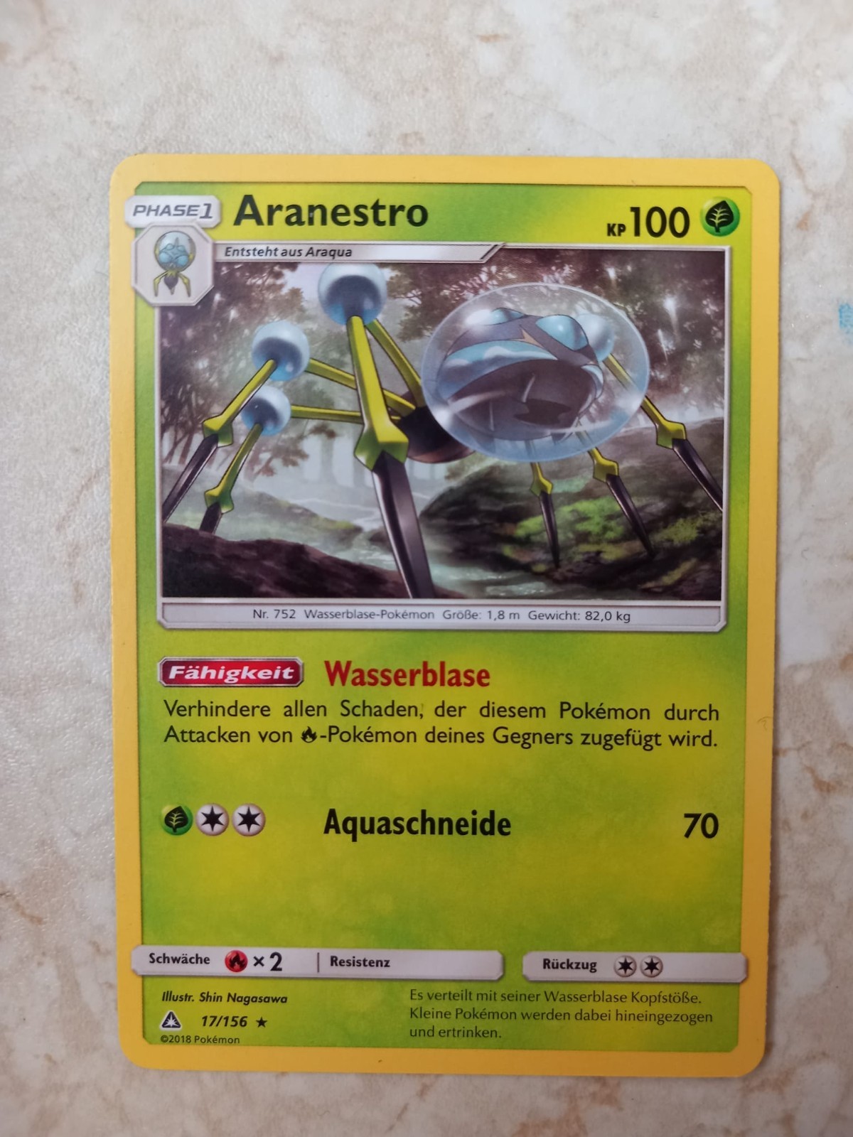 10 Cartes Pokémon Différentes Avec ARANESTRO 17/156 Étoile Ultra-Prisme