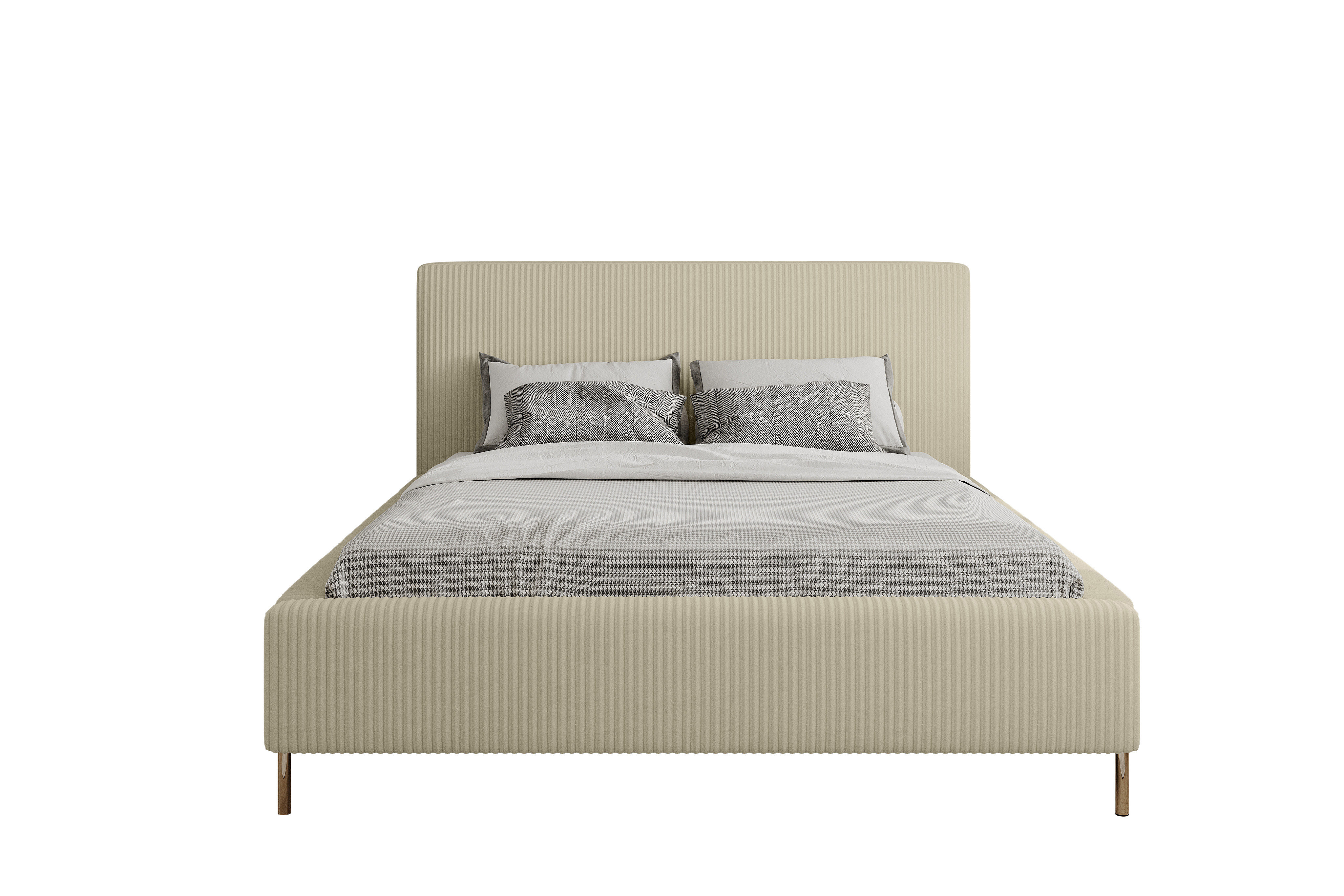 Łóżko z POJEMNIKIEM NA POŚCIEL + stelaż tapicerowane MAYA 180X200 szary