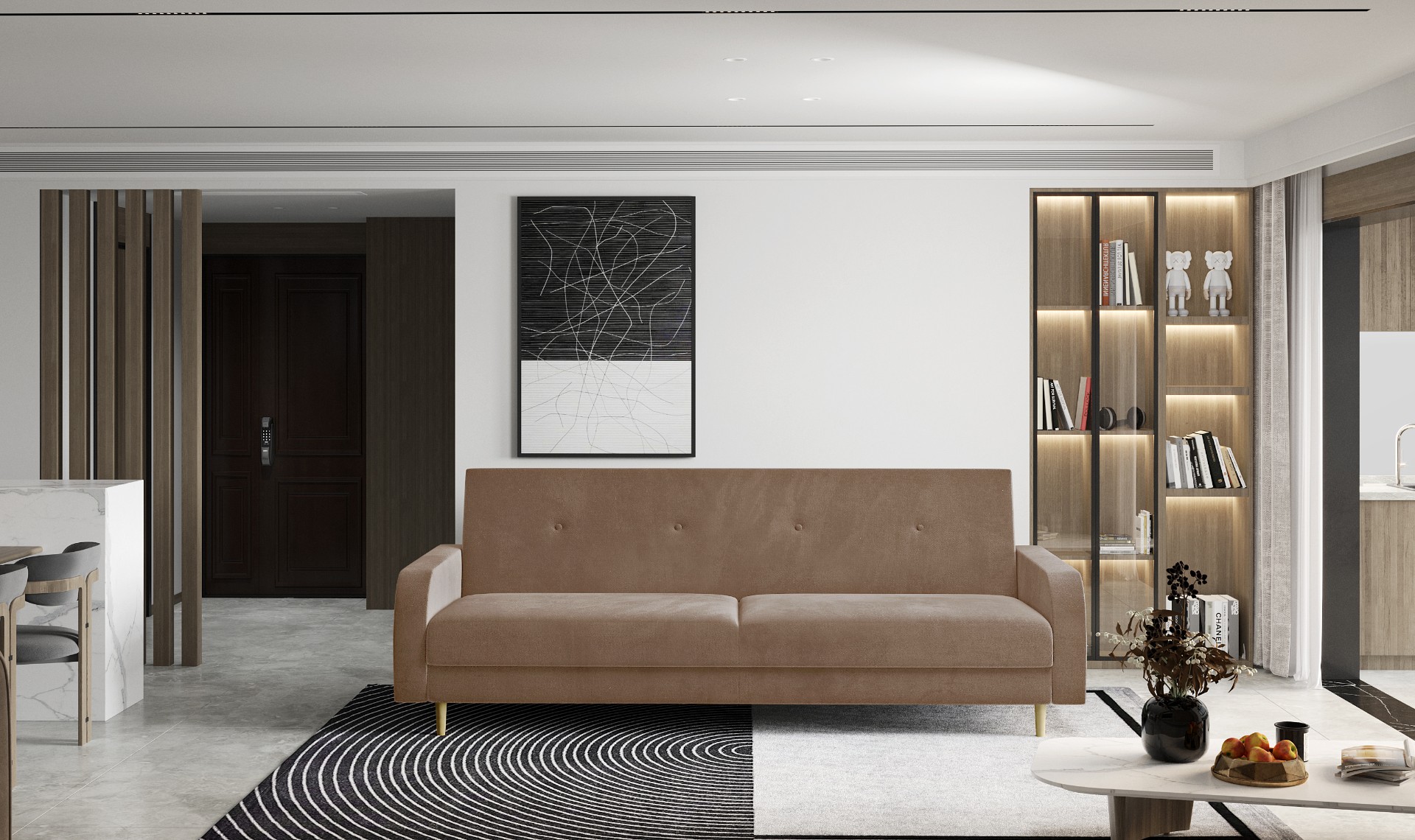 SOFA wersalka KANAPA rozkładana INEZ funkcja spania pojemnik na pościel