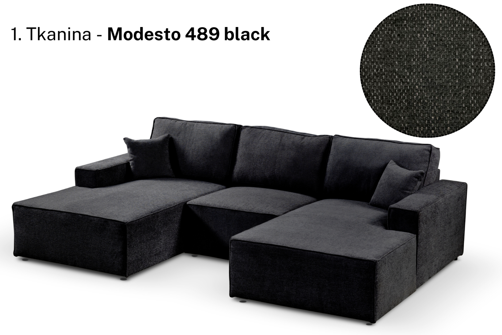 NAROŻNIK sofa kanapa LEO MODUŁOWY wygodny wolnostojący pufa w komplecie