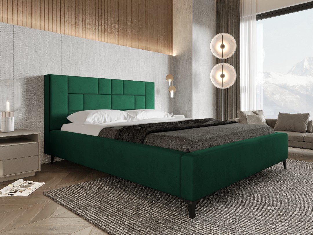 Łóżko tapicerowane z pojemnikiem na pościel PRIMO 180X200 + stelaż