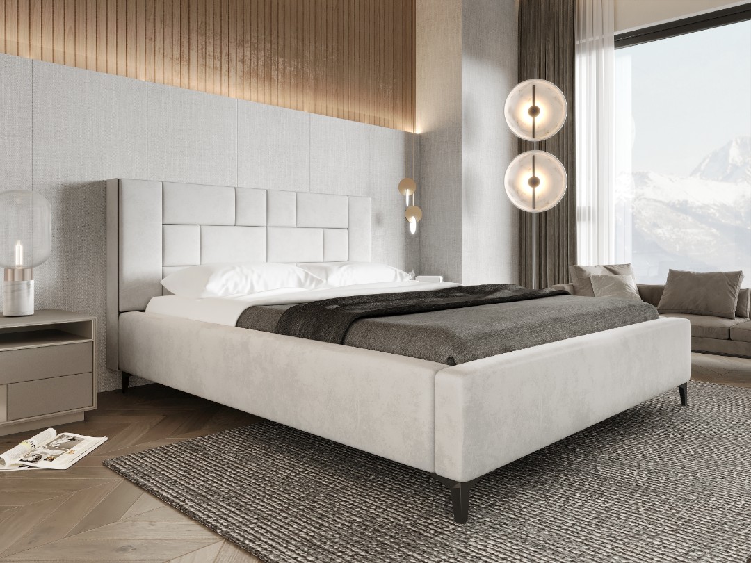 Łóżko tapicerowane z pojemnikiem na pościel PRIMO 180X200 + stelaż