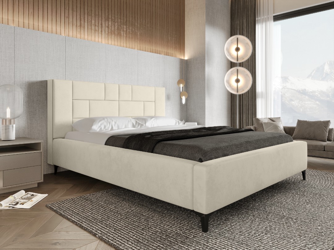 Łóżko tapicerowane z pojemnikiem na pościel PRIMO 180X200 + stelaż