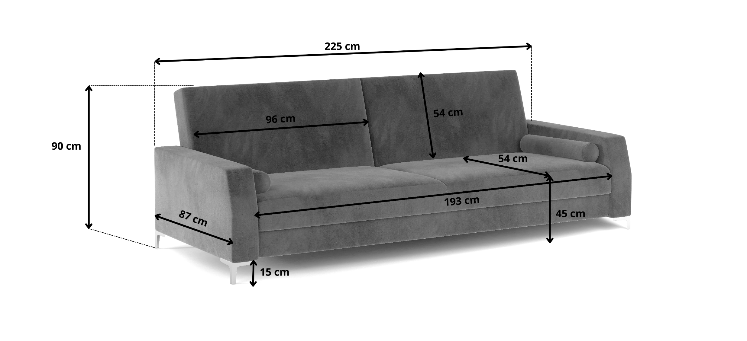 SOFA wersalka KANAPA rozkładana NELA funkcja spania pojemnik na pościel