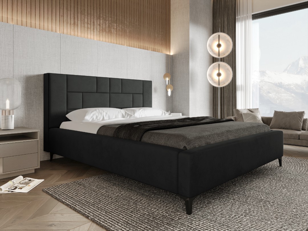 Łóżko tapicerowane z pojemnikiem na pościel PRIMO 180X200 + stelaż