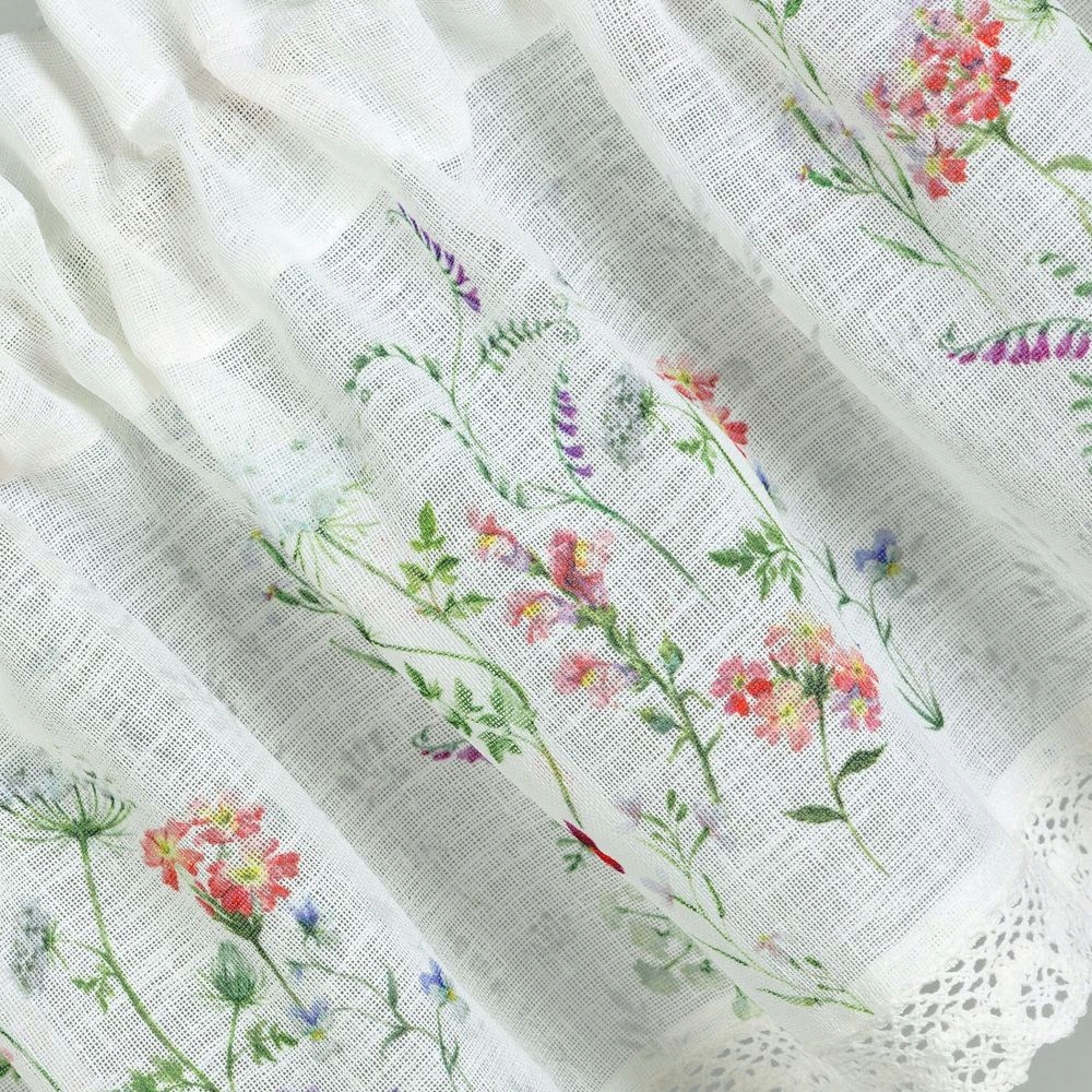 Firana gotowa zazdrostka SYLWIA 130x50 Eurofirany biała / różowa