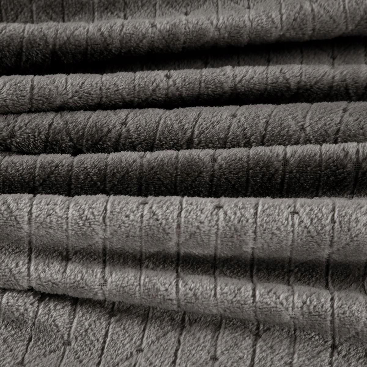 Koc narzuta na łóżko CINDY-4 170x210 grafitowy