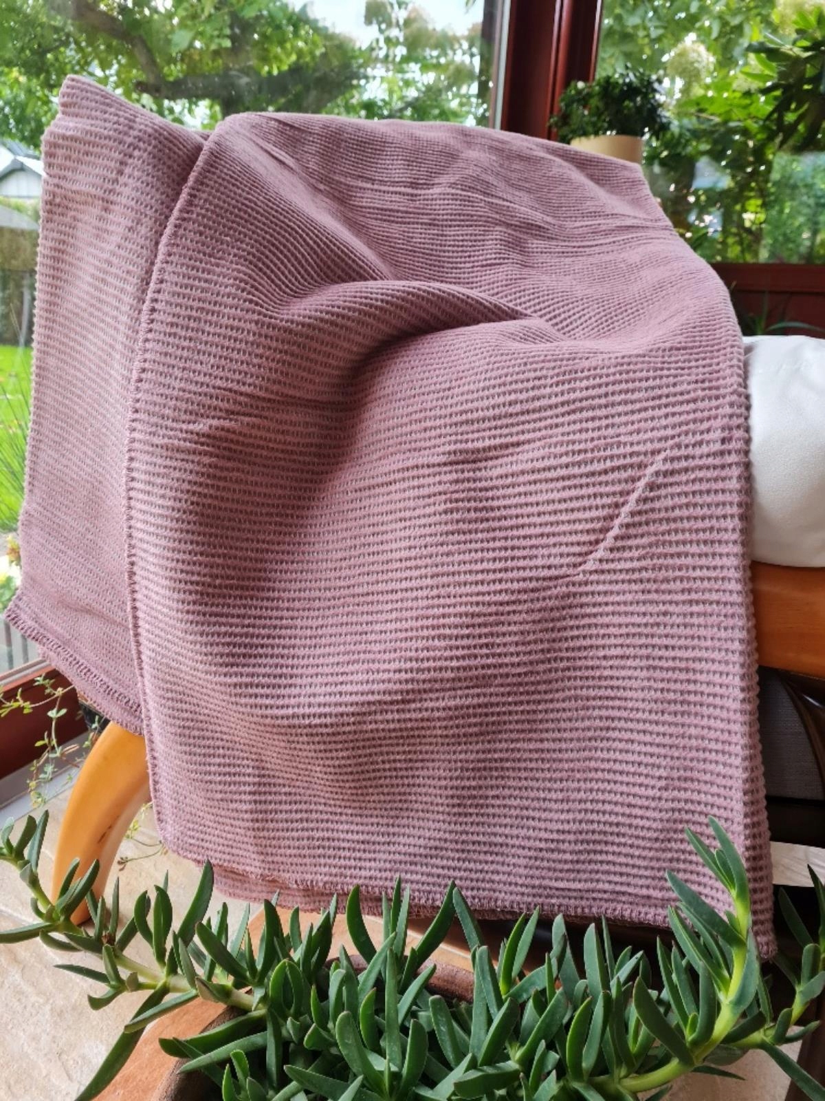 Koc narzuta AMBER 70x160 Design91 pudrowy