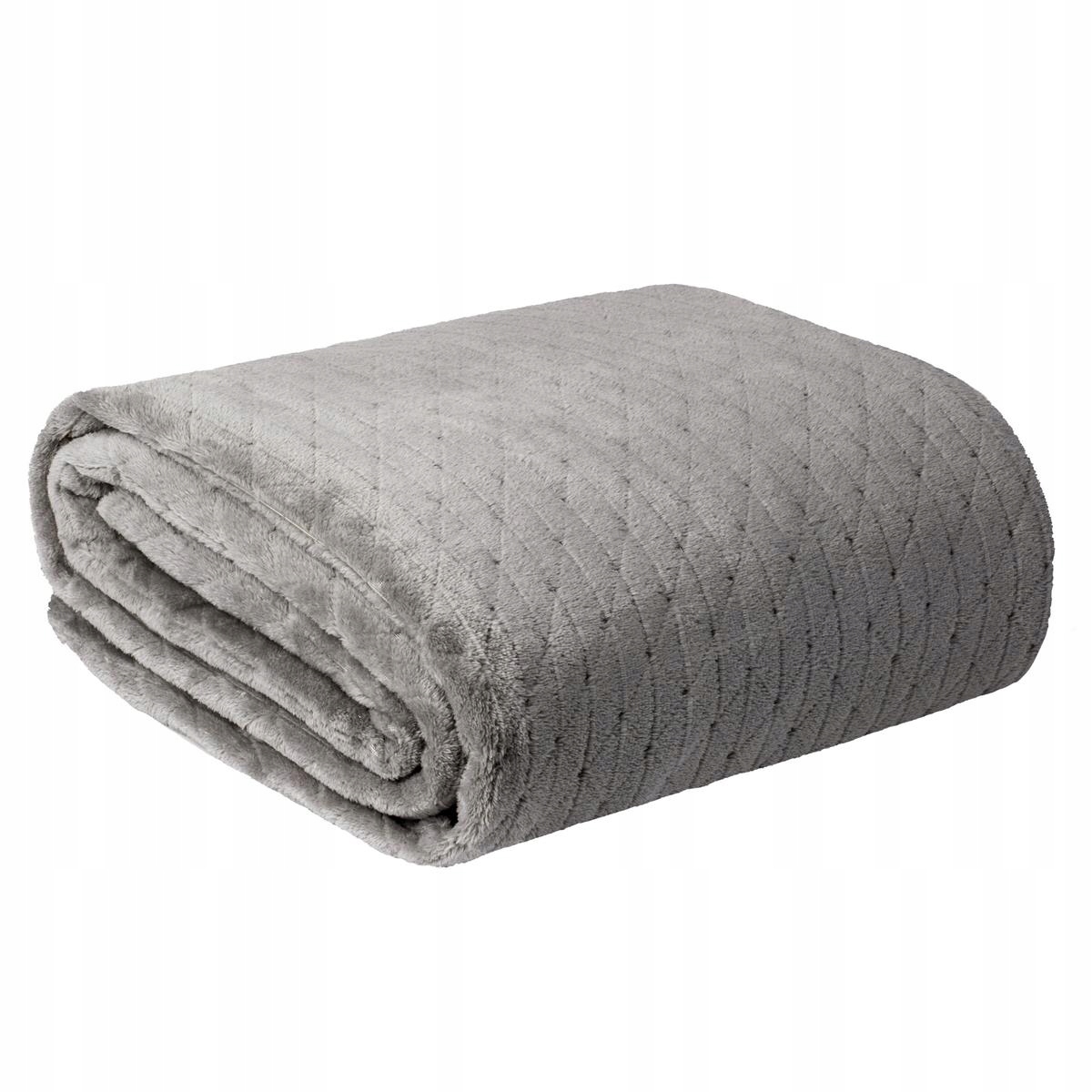 Koc narzuta na łóżko CINDY-4 170x210 grafitowy