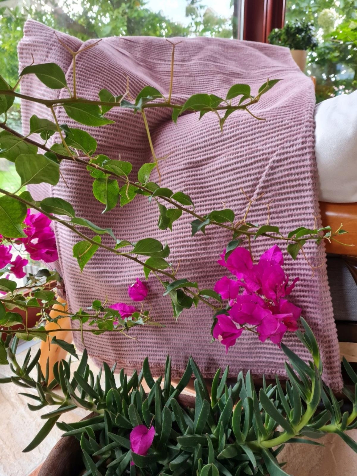 Koc narzuta AMBER 70x160 Design91 pudrowy