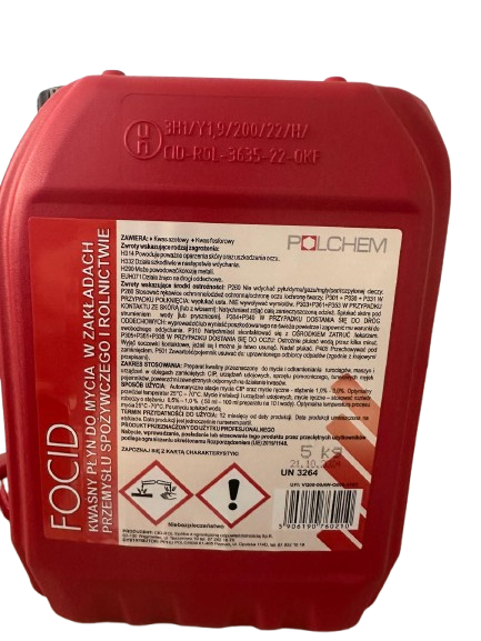 FOCID - Kwaśny, niskopianowy preparat myjący