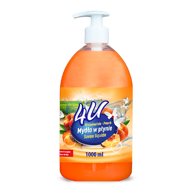 Mydło do rąk Antybakteryjne w płynie 4U 1L zielone jabłuszko