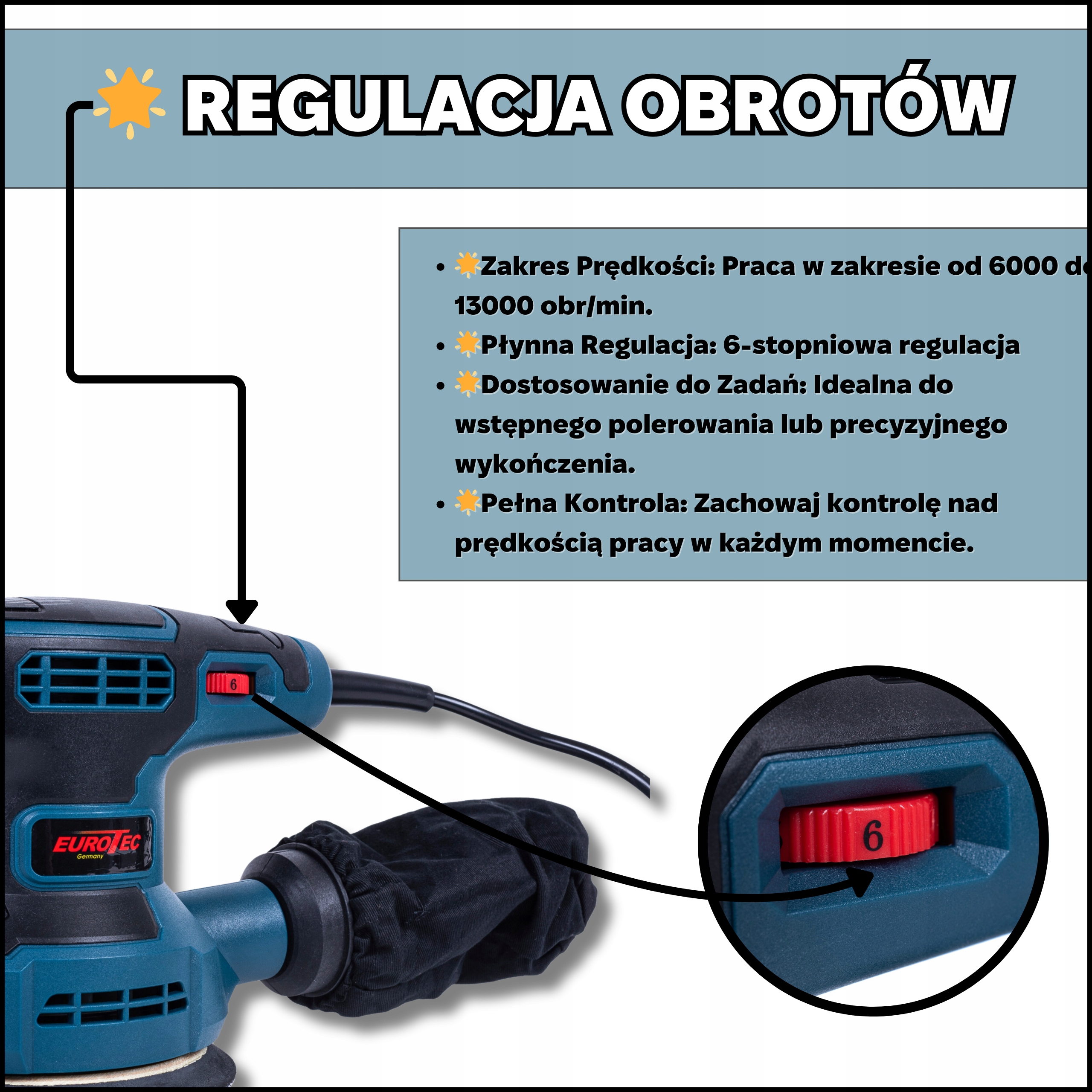 SZLIFIERKA OSCYLACYJNA GOS-1350 — widok 3