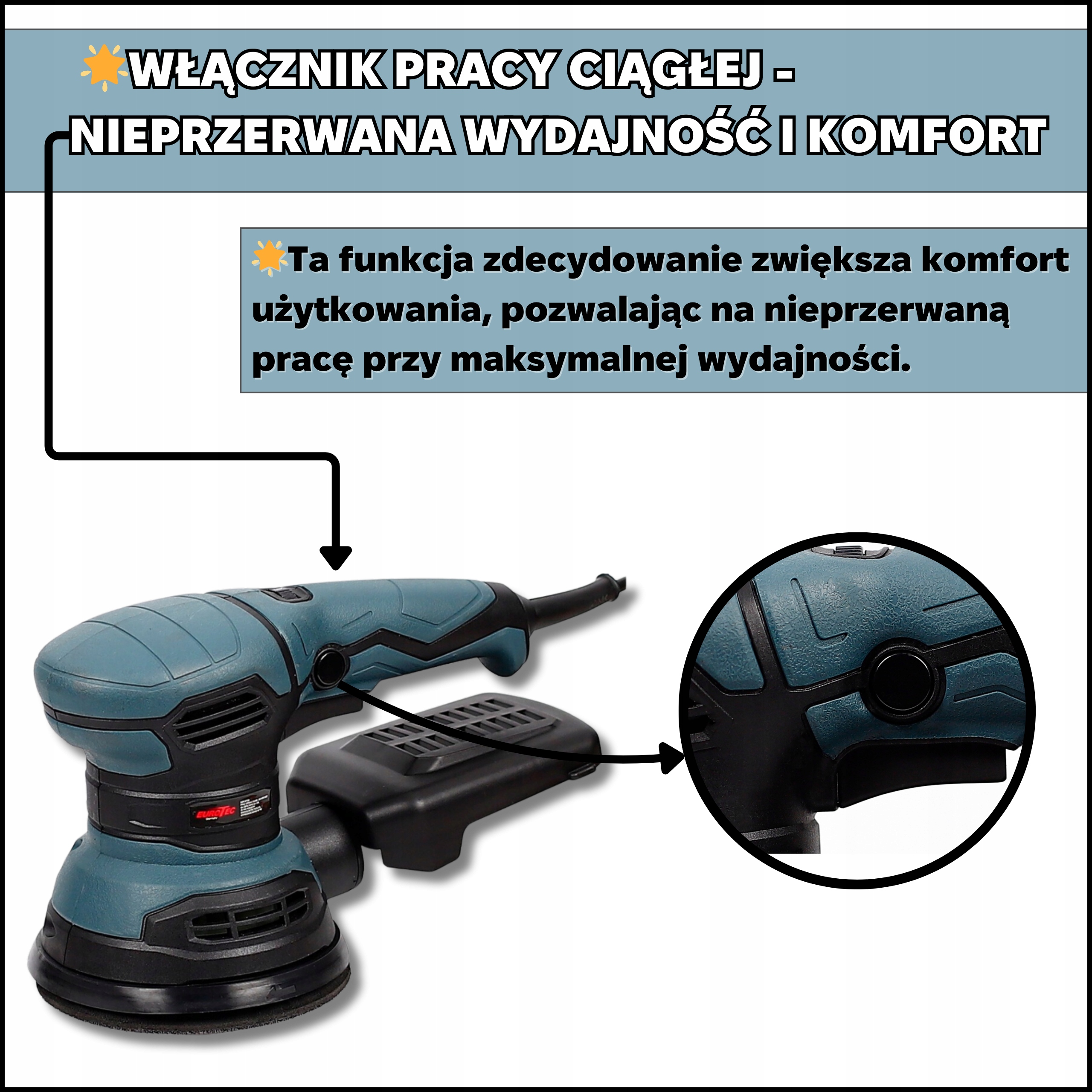 SZLIFIERKA OSCYLACYJNA KRS1300 S1A-KT03-125 — widok 2