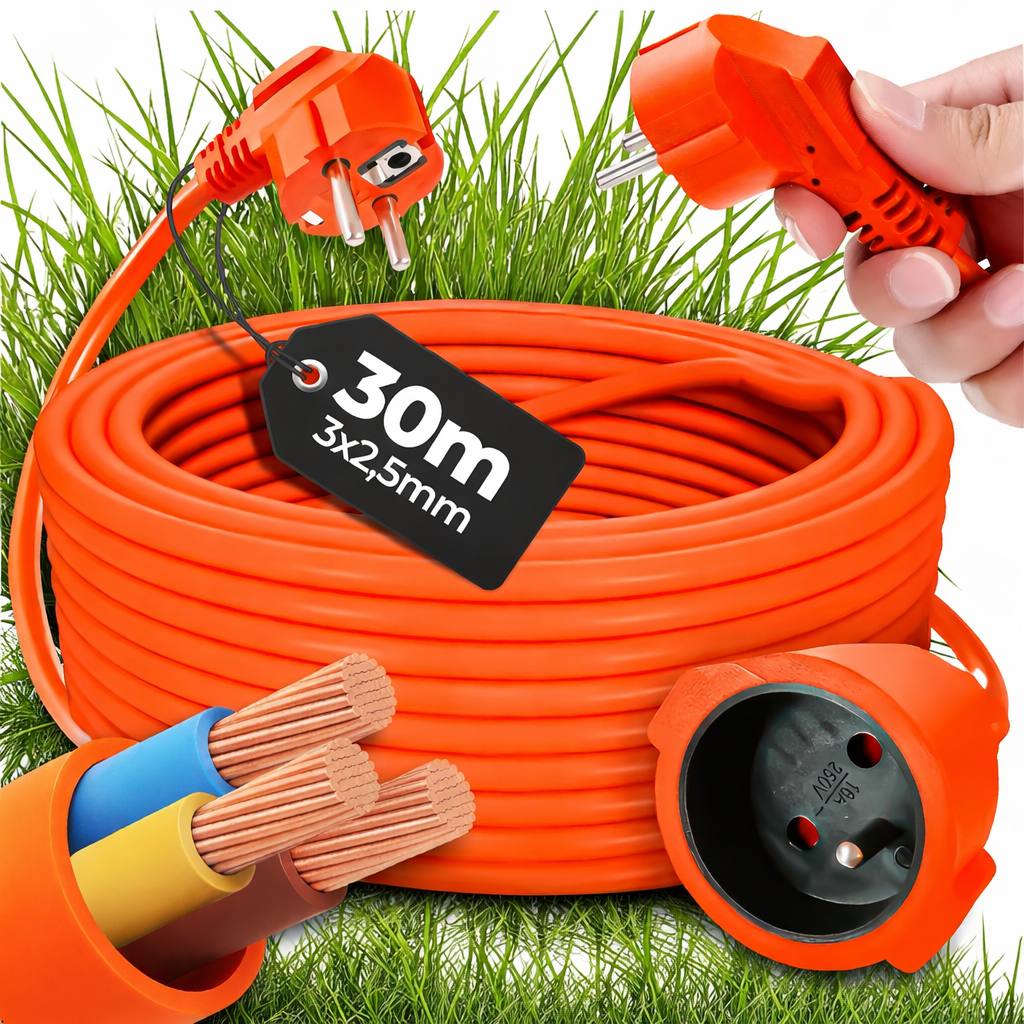 PRZEDŁUŻACZ ZWIJANY 30M BV30R