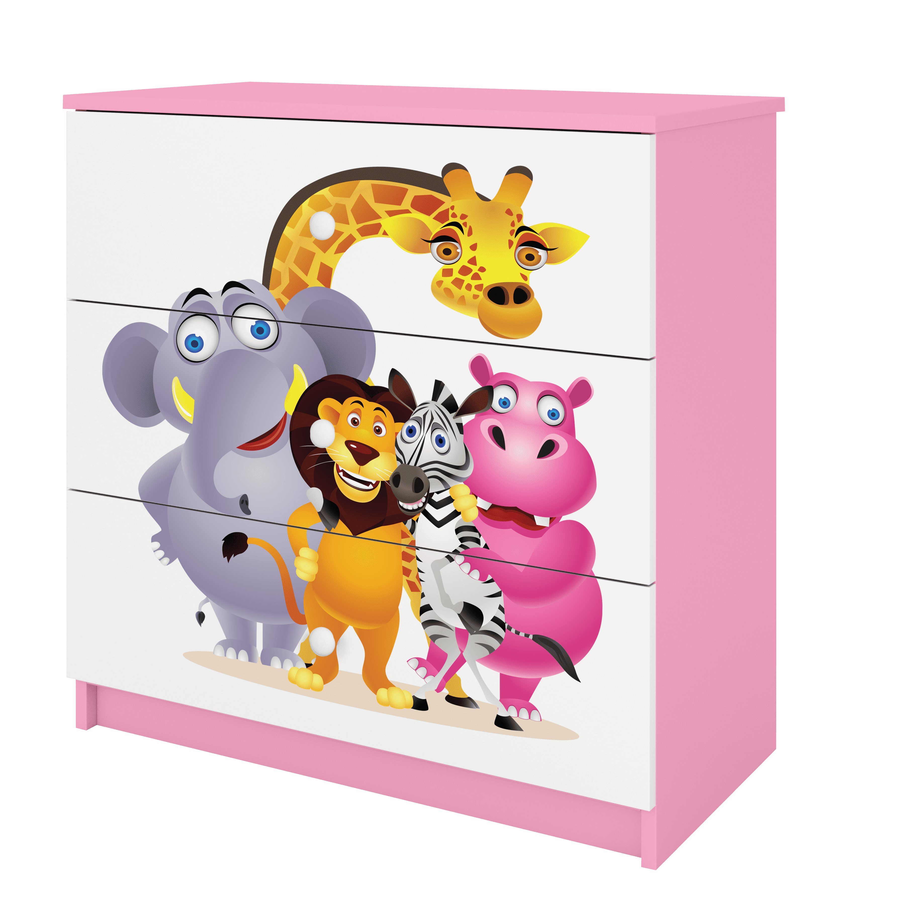 Commode enfant rose