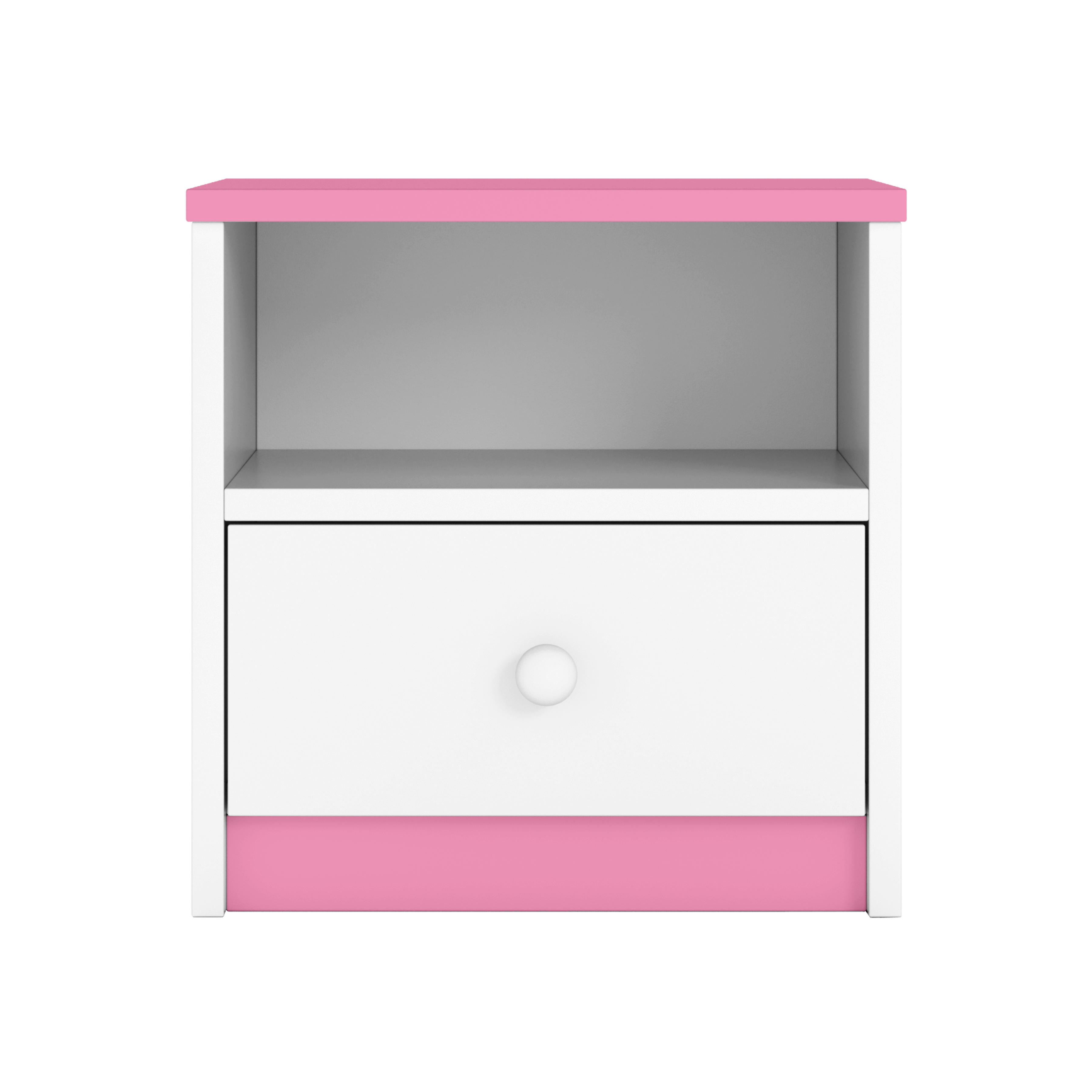 Table de chevet enfant rose clair