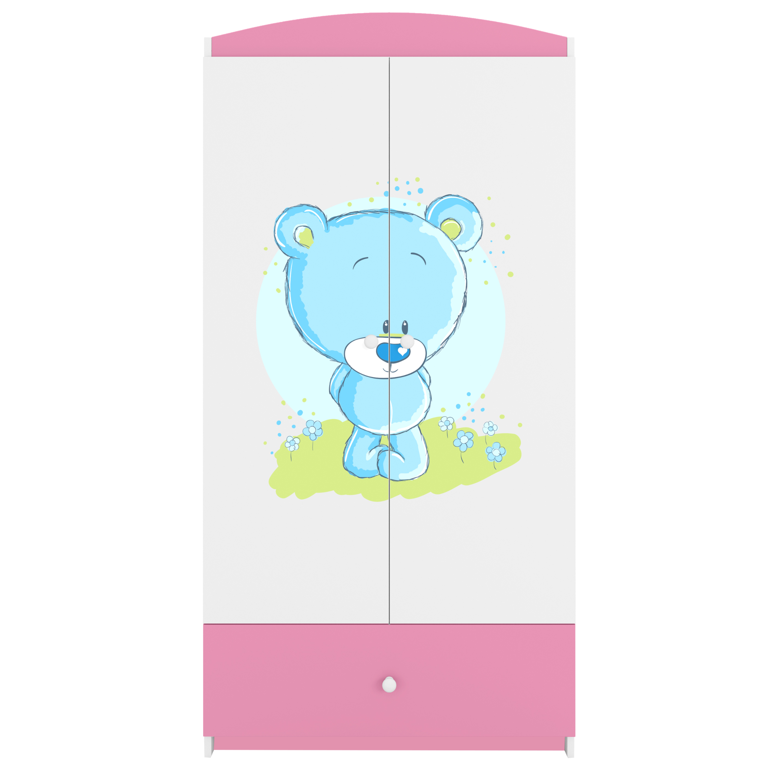 Armoire enfant rose clair