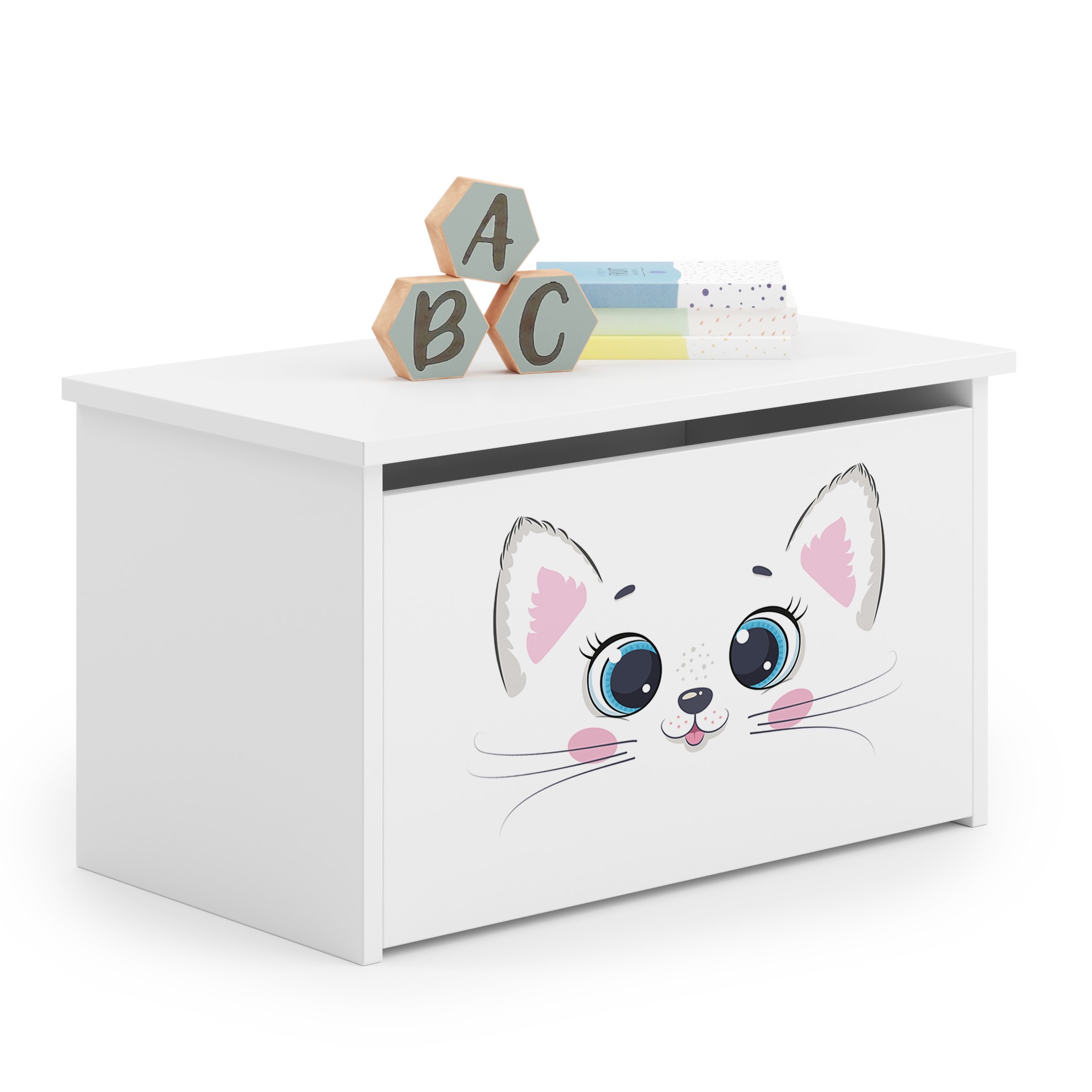 Coffre à jouets enfant blanc