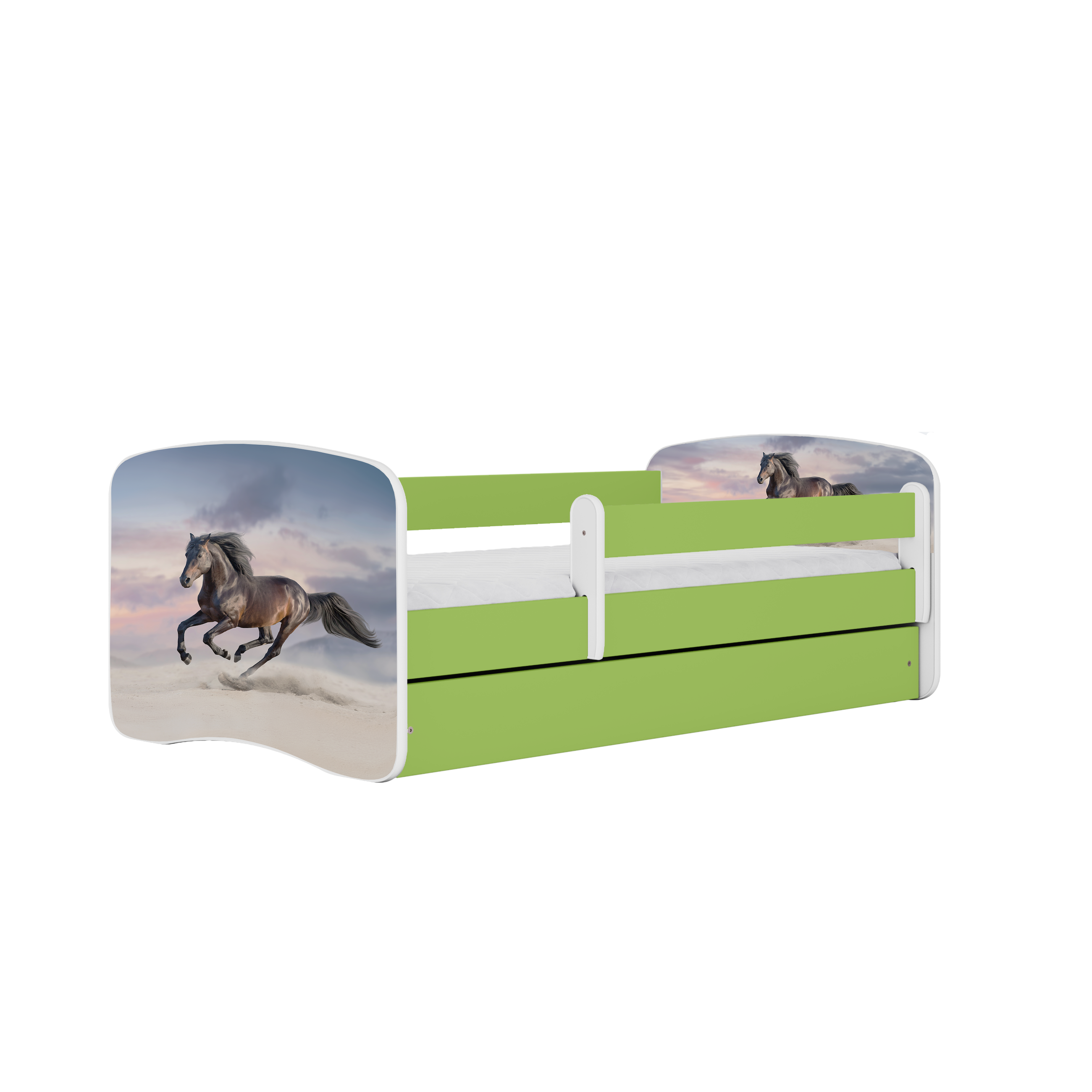 Lit enfant 70 x 140 cm, motif Cheval au galop, vue 1