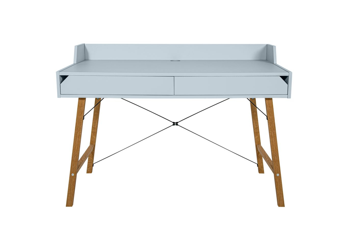 Bureau enfant blanc, chene et noir
