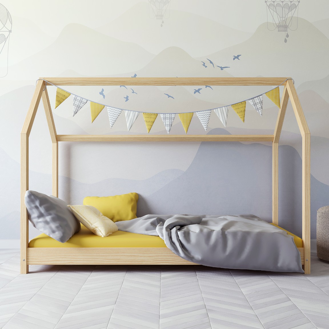Kinderbett Naturholz