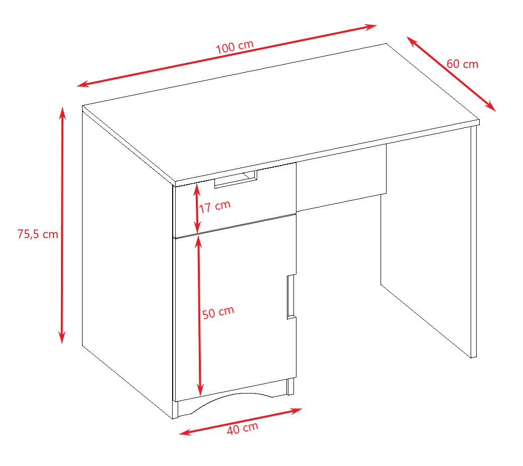 Bureau enfant blanc
