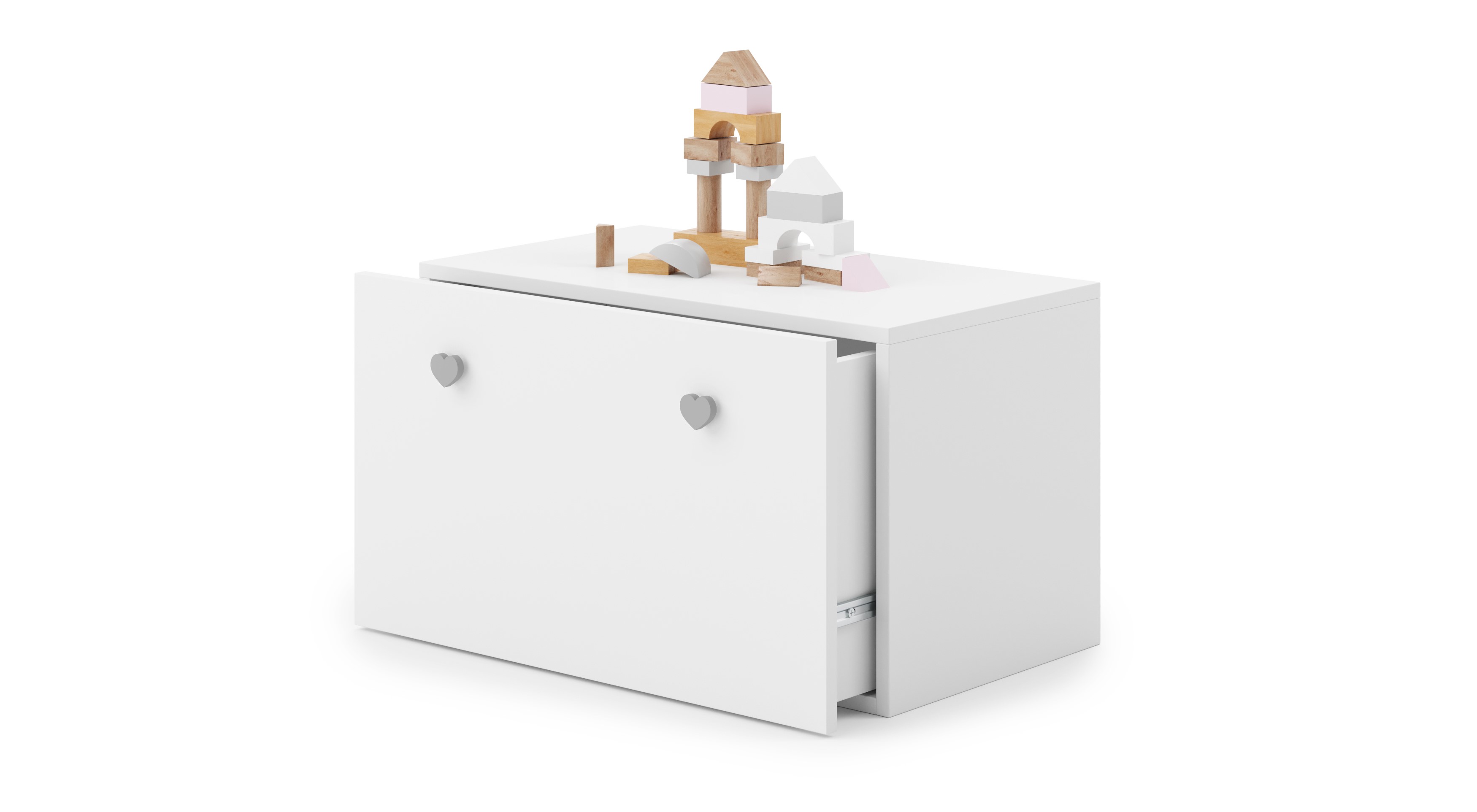 Coffre à jouets enfant blanc