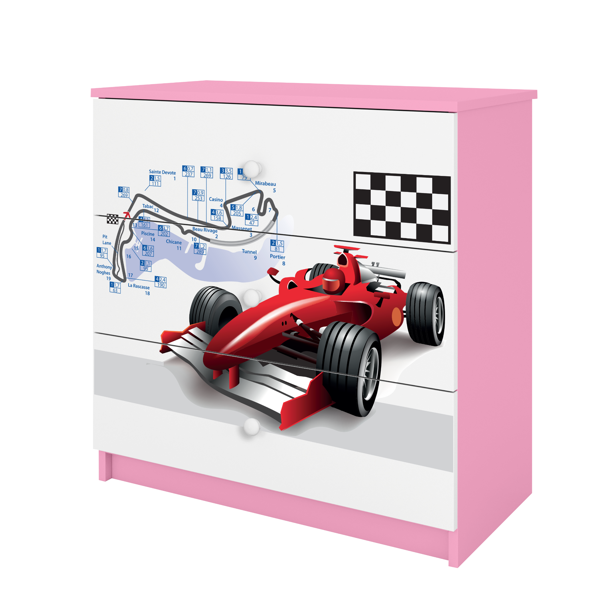Kinderkommode Rosa