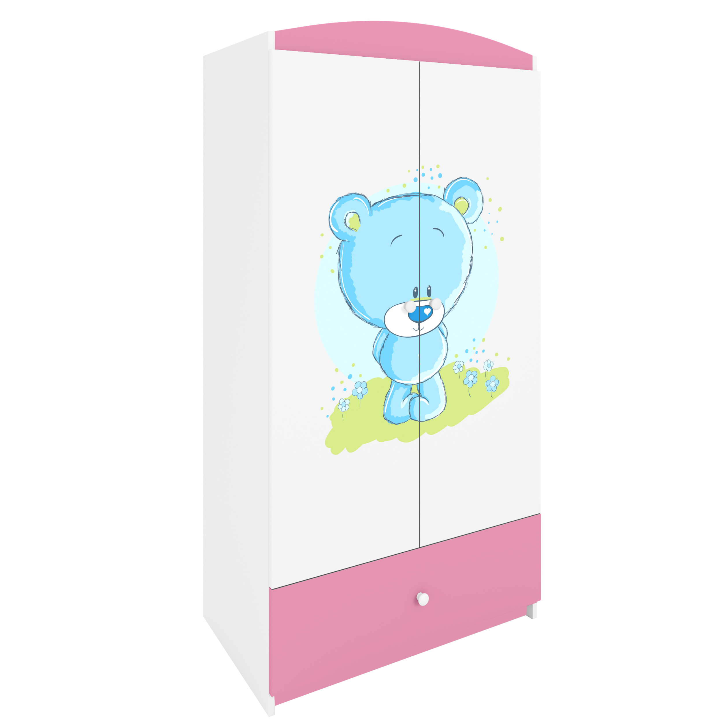 Armoire enfant rose clair