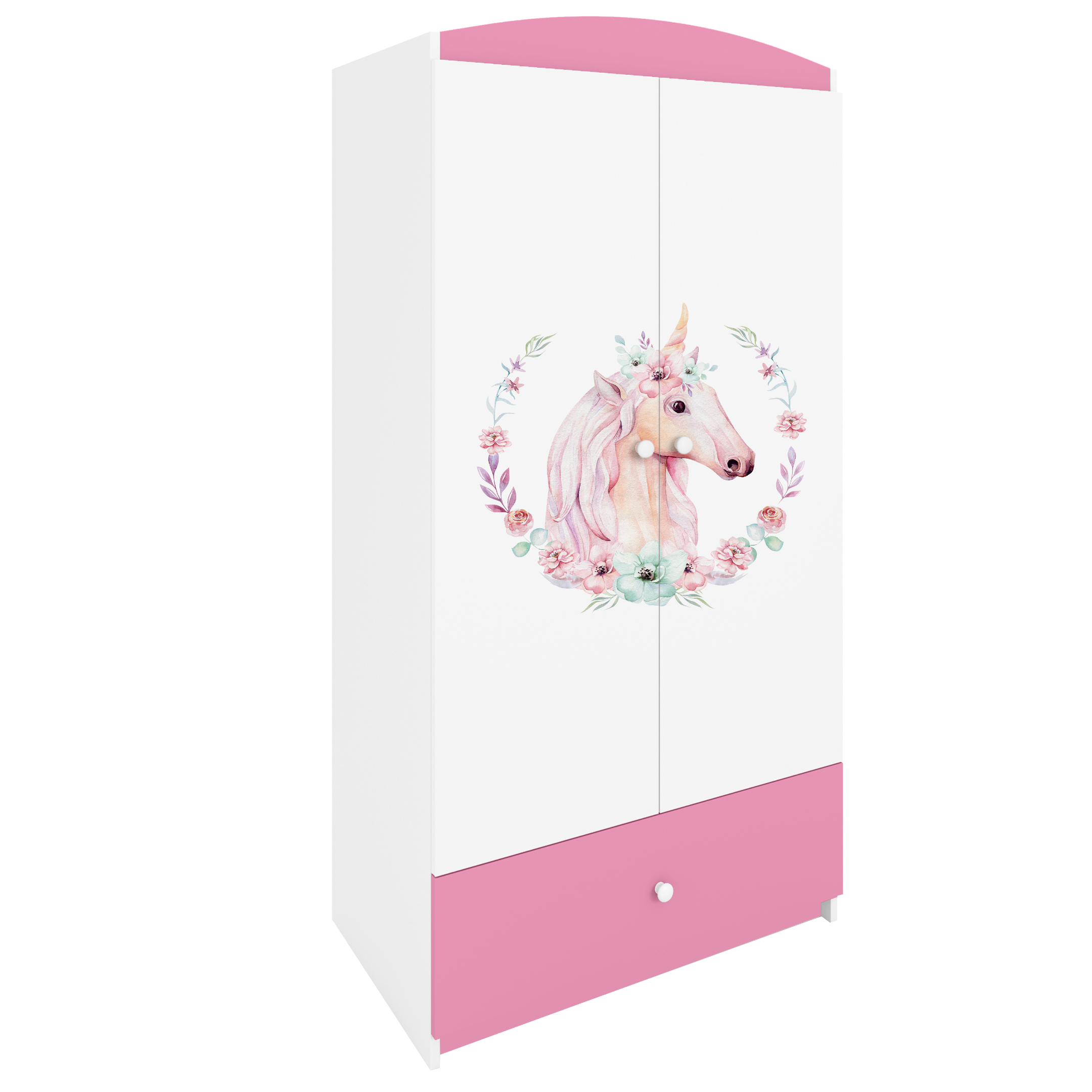 Armoire enfant rose clair