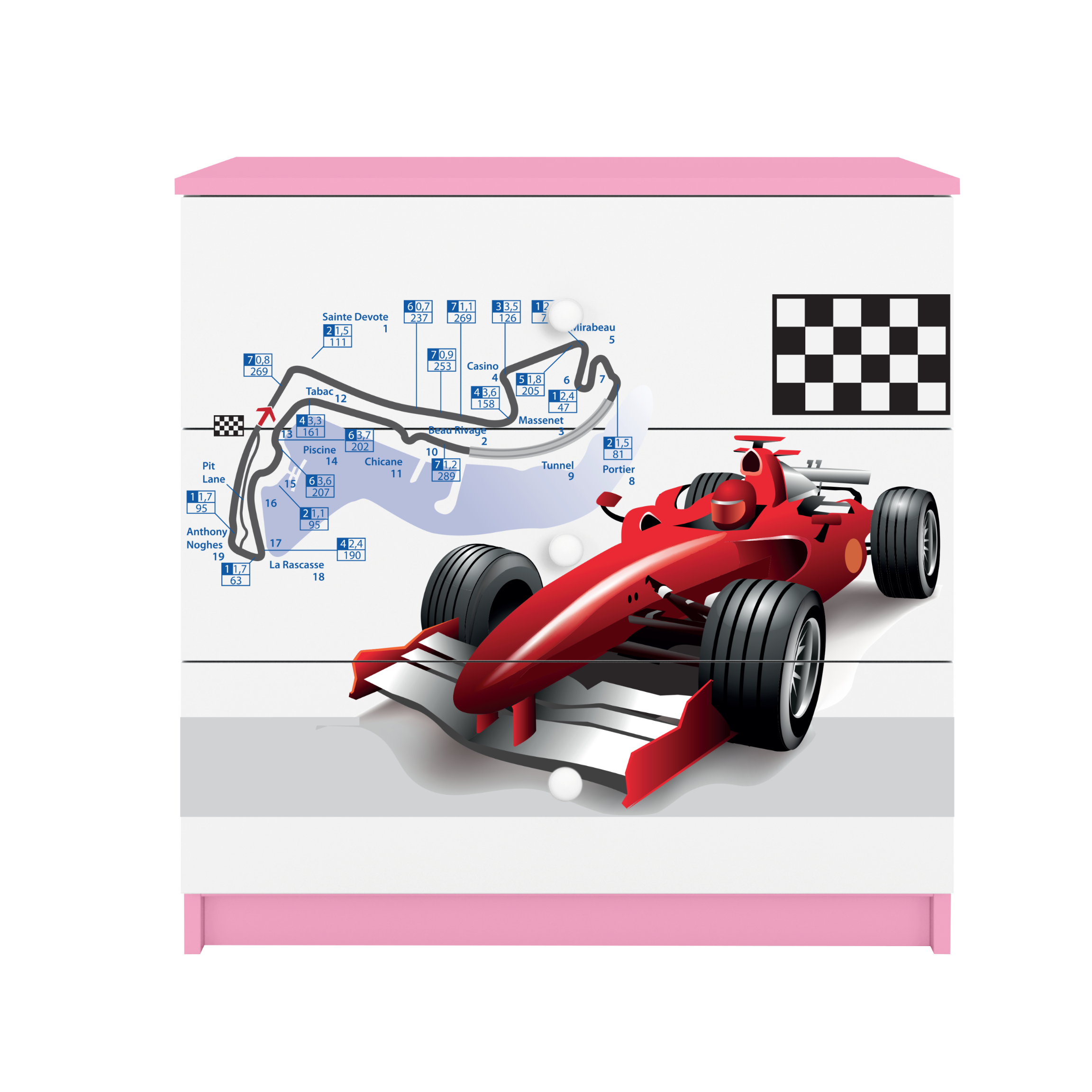 Kinderkommode Rosa