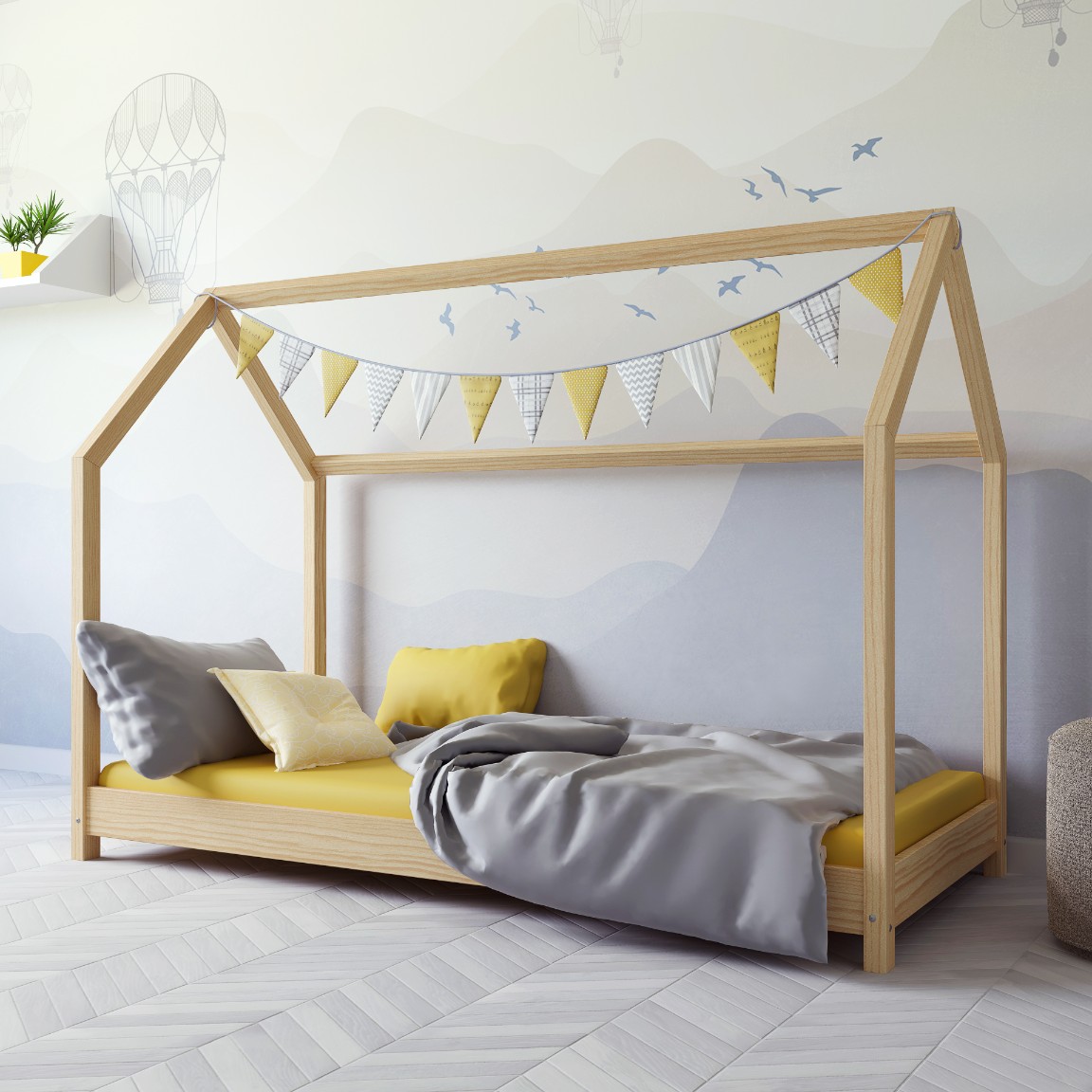 Kinderbett Naturholz