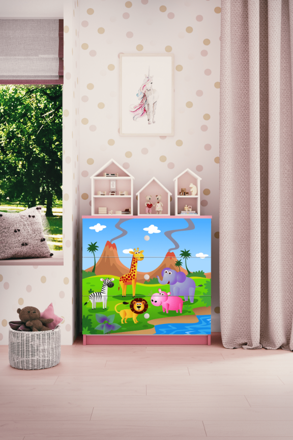 Kinderkommode Rosa