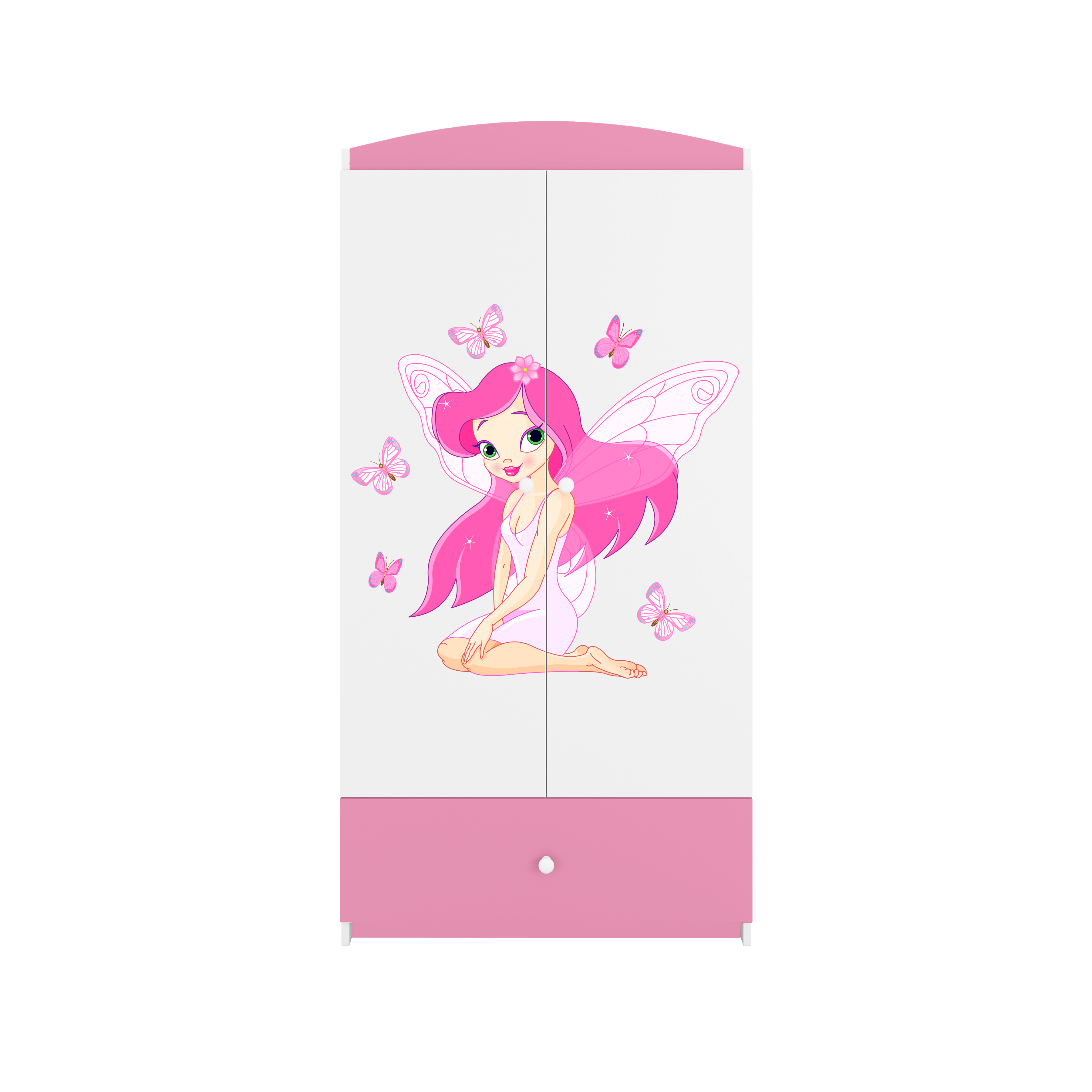 Armoire enfant rose clair