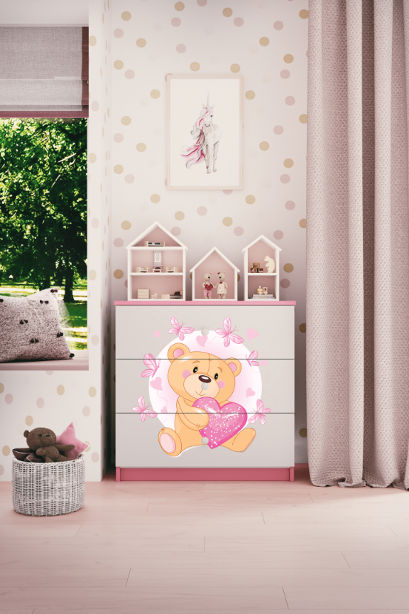 Kinderkommode Rosa