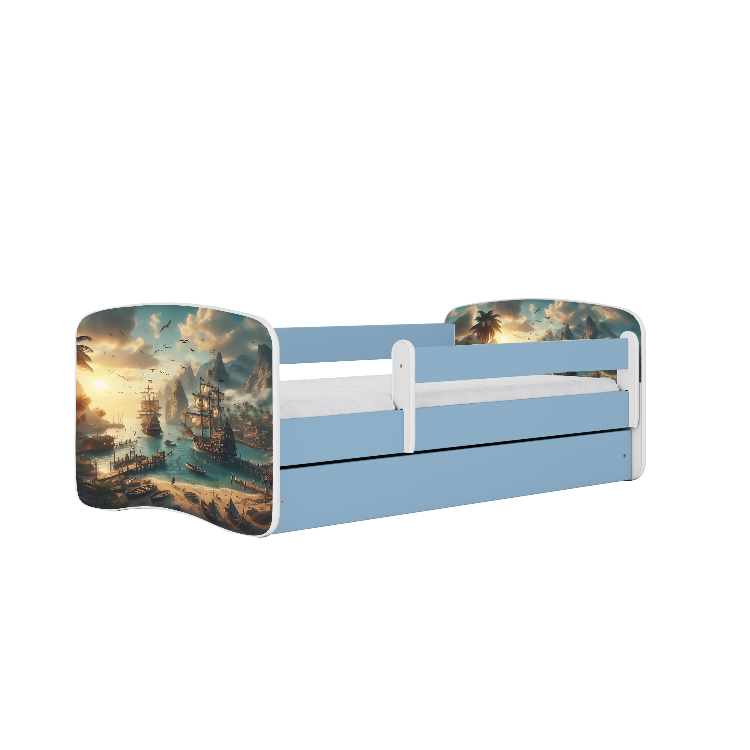 Lit enfant 70 x 140 cm, motif Bateau, vue 1