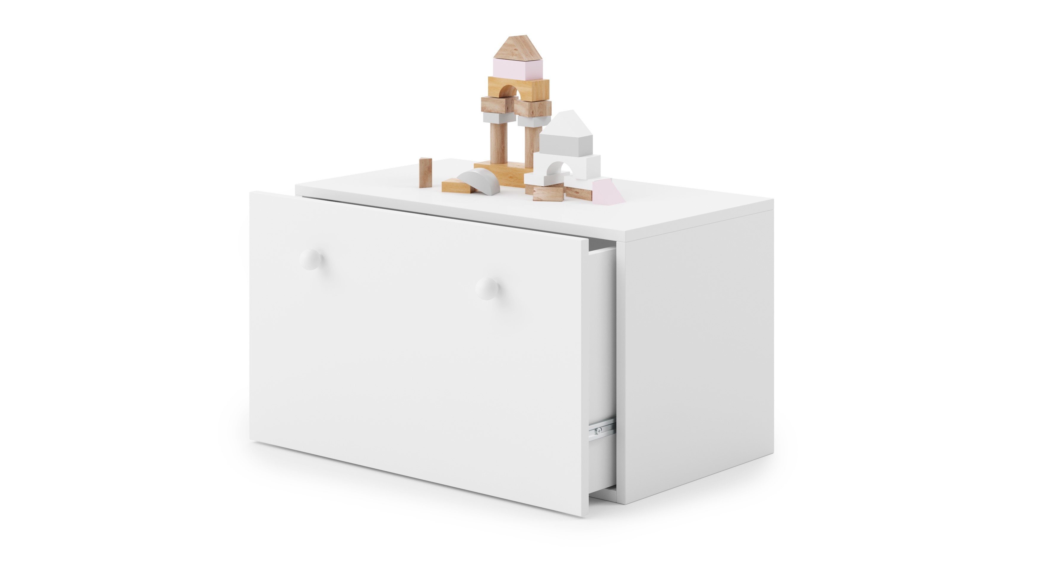 Coffre à jouets enfant blanc