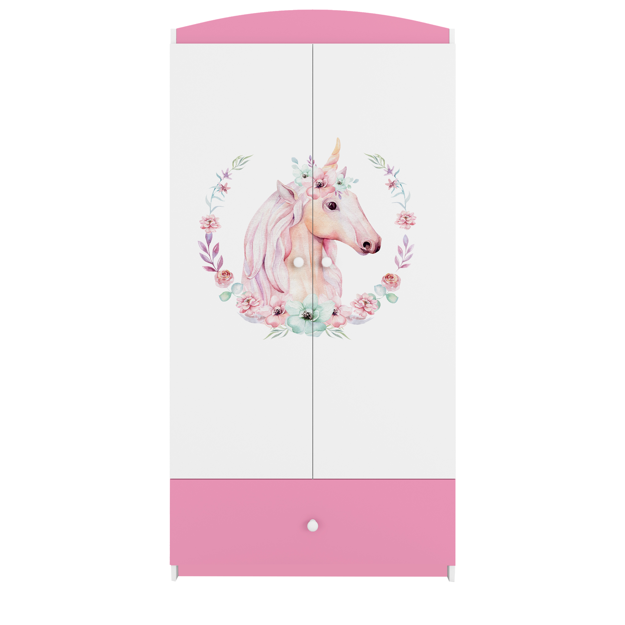 Armoire enfant rose clair