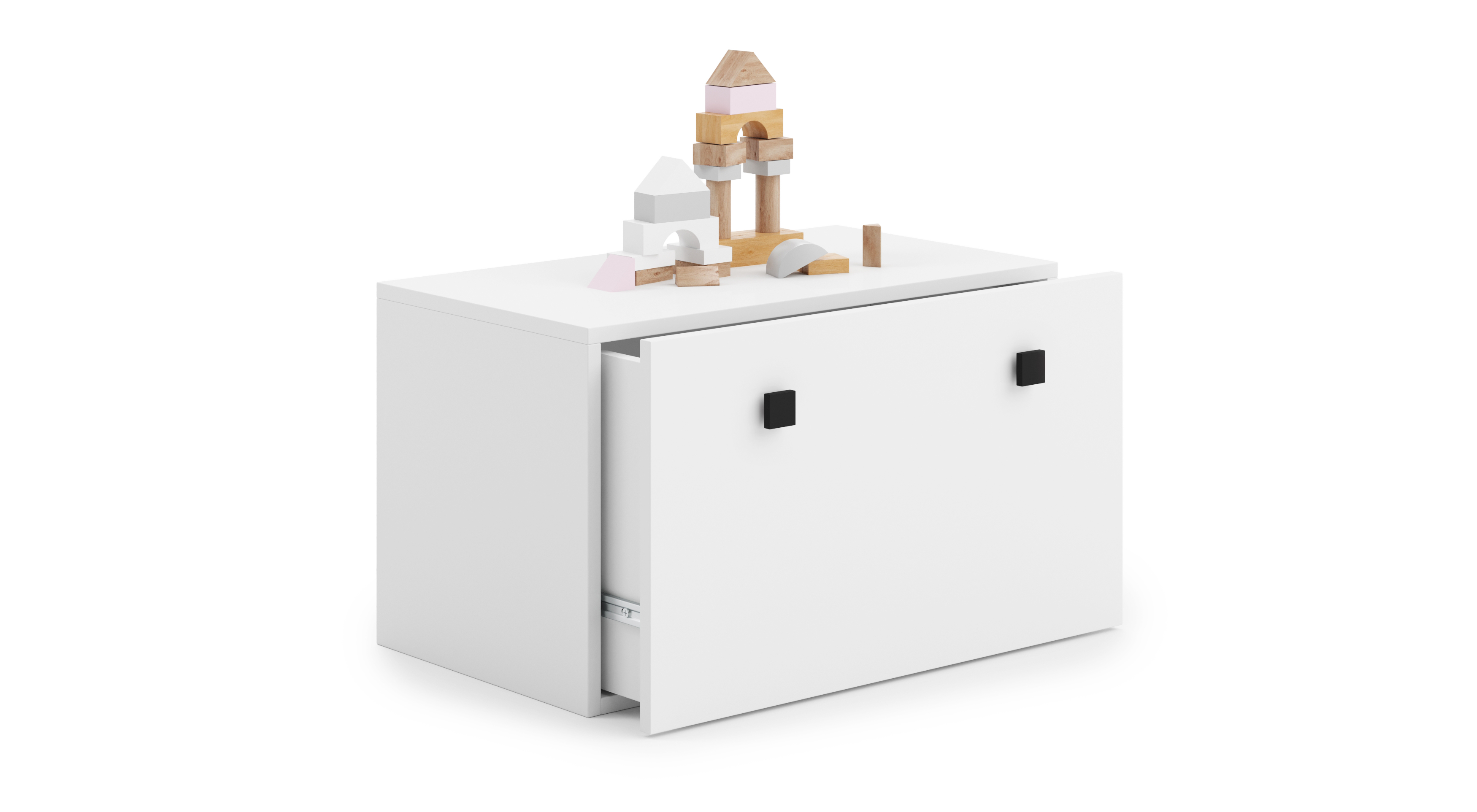 Coffre à jouets enfant blanc