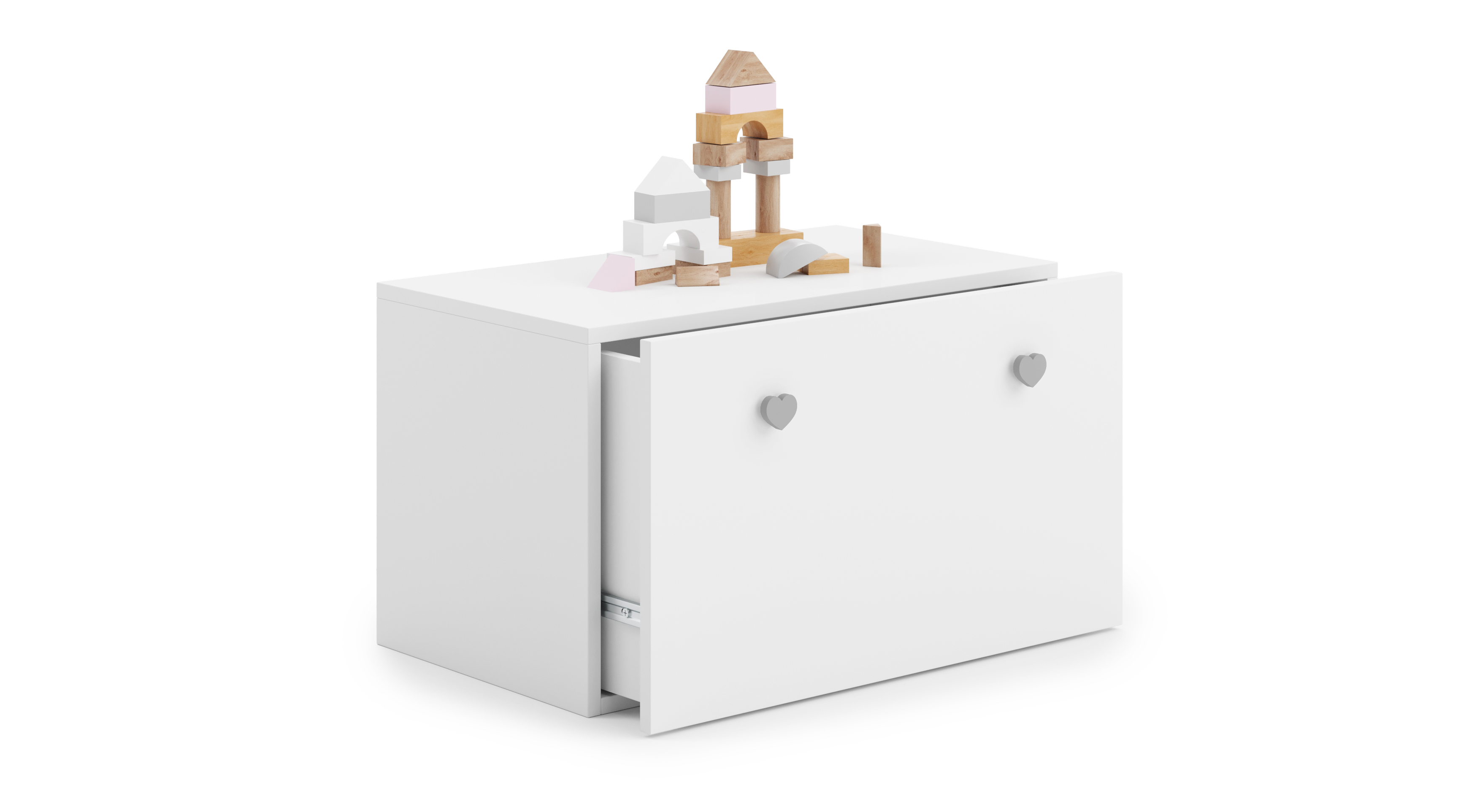 Coffre à jouets enfant blanc